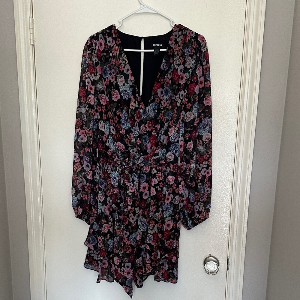 Floral Long-Sleeve Romper